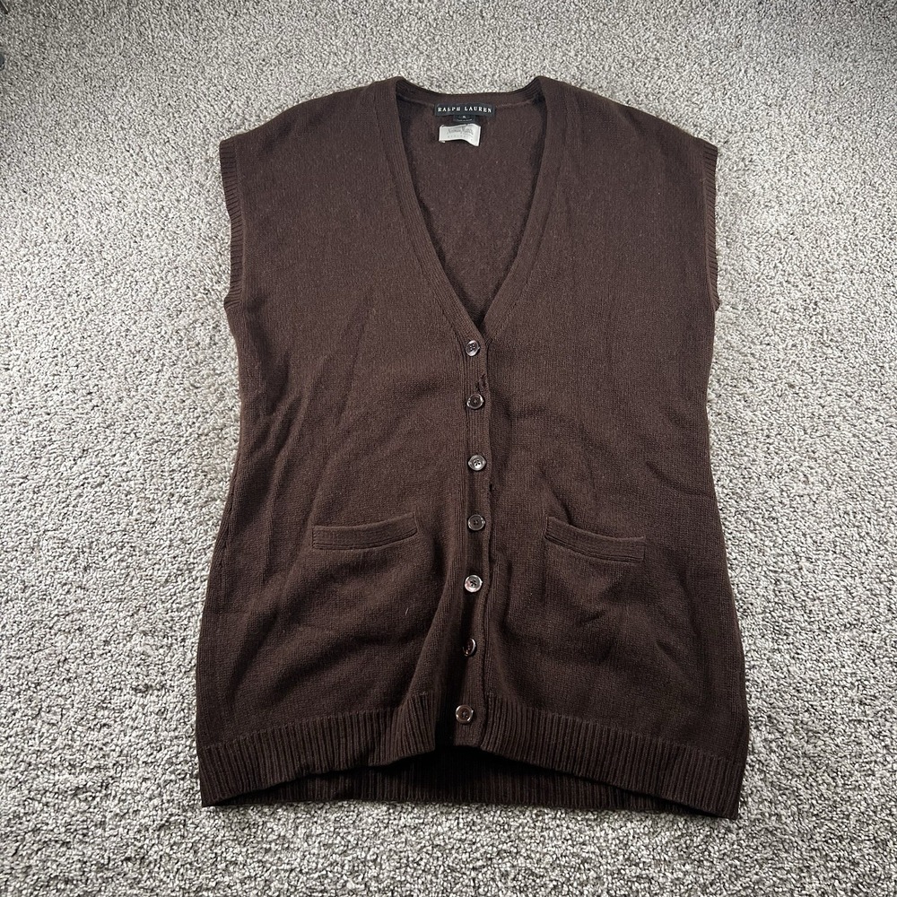 Vintage 90s Ralph Lauren Black Label Sweater Mens XL Blend Kurt Cobain Cardigan